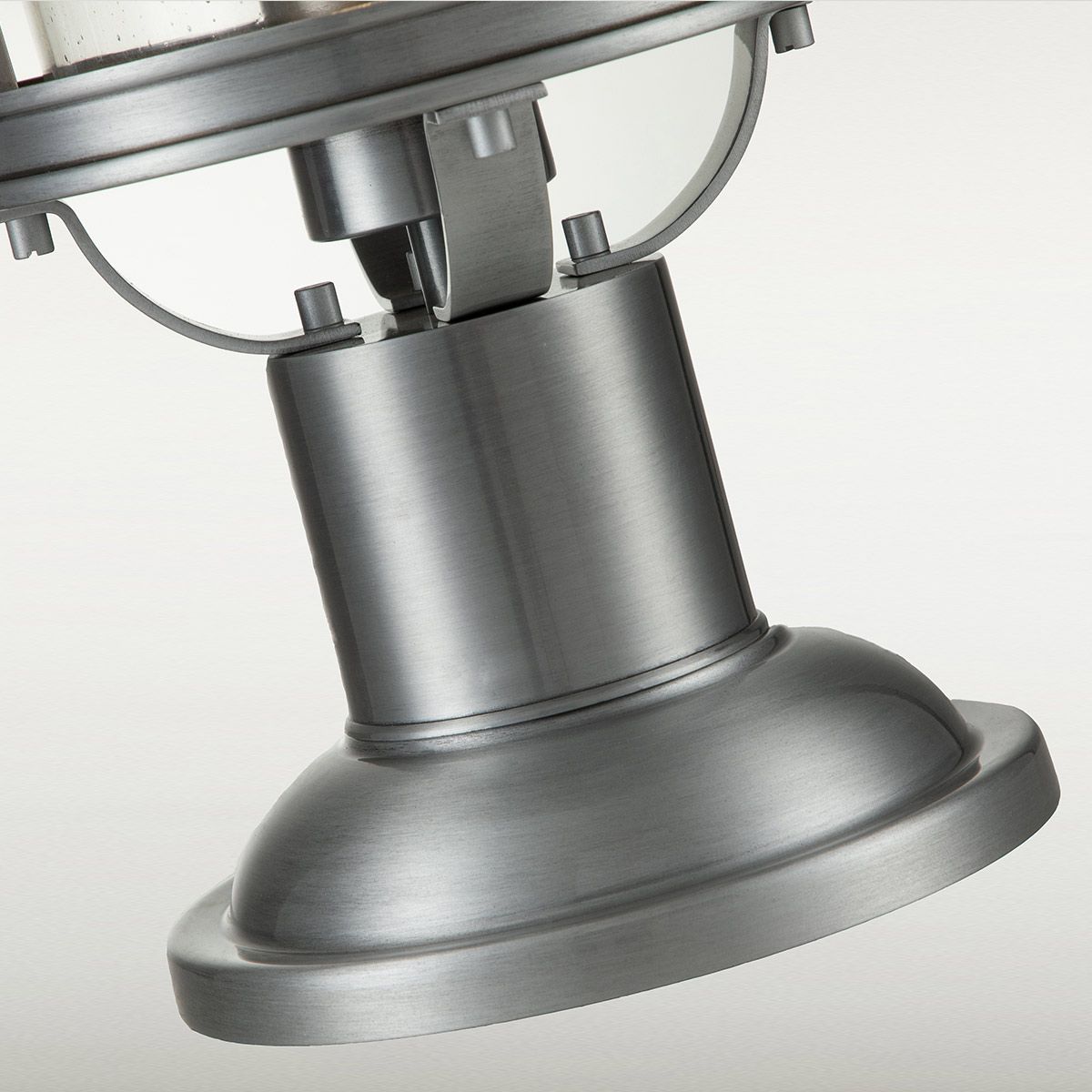 Quintiesse Booker Single Medium Pedestal Lantern - Aluminium