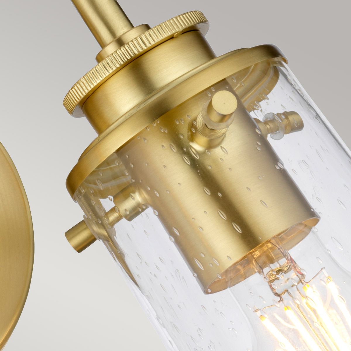 Quintiesse Braelyn 2 Light Bathroom Wall Light - Brushed Brass