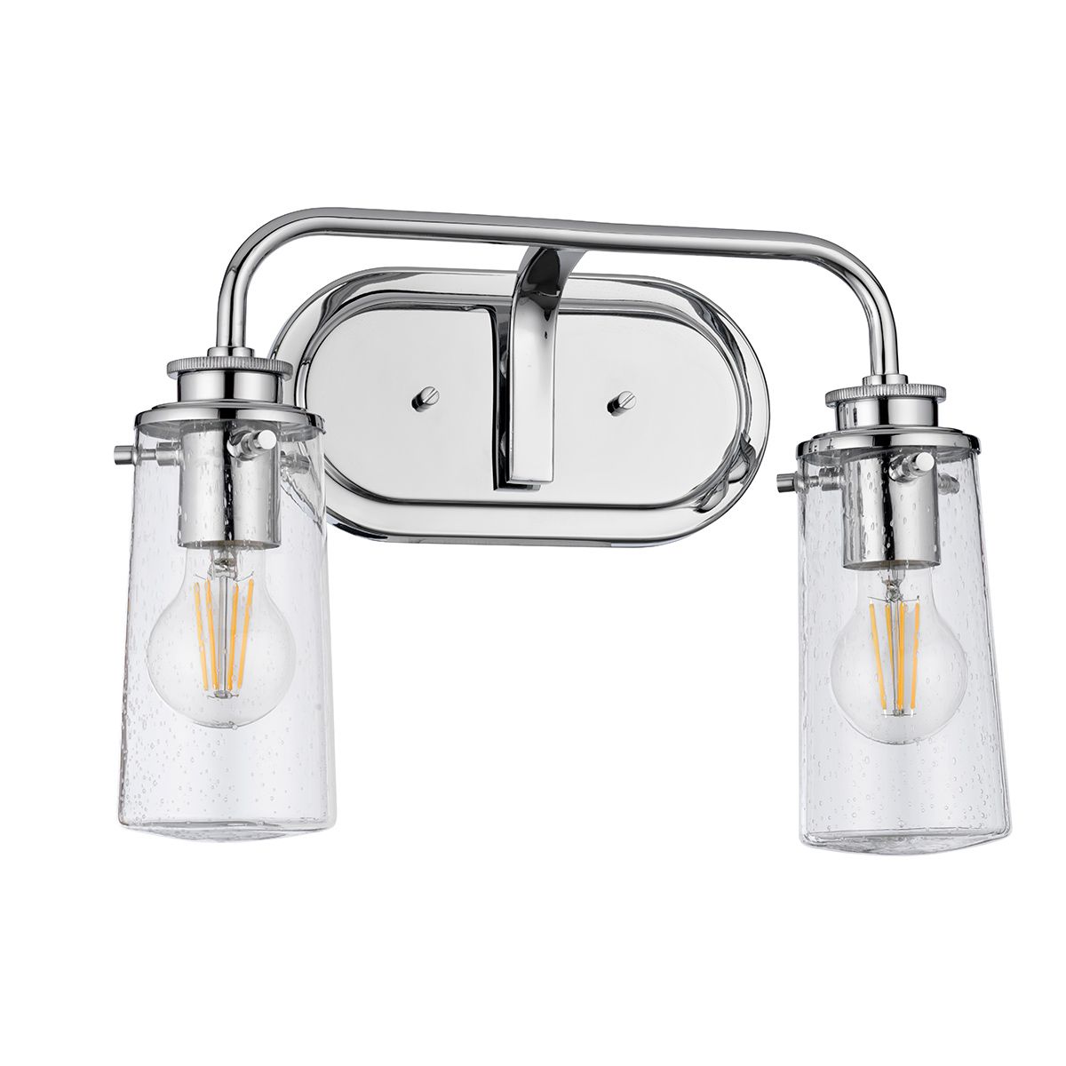 Quintiesse Braelyn 2 Light Bathroom Wall Light - Polished Chrome