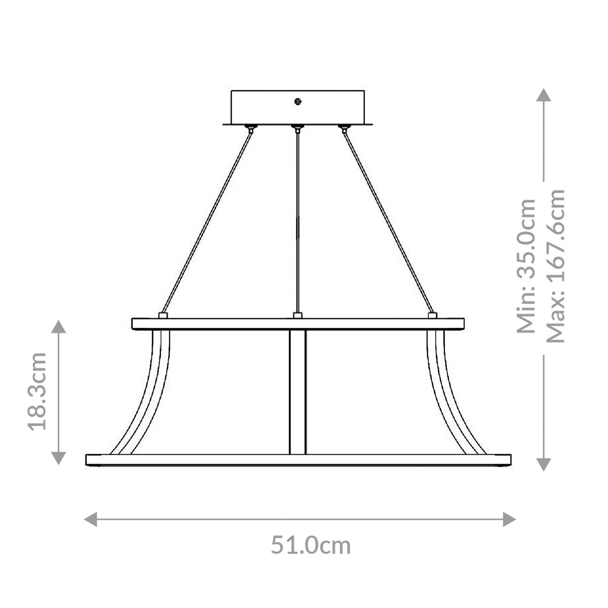 Quintiesse Cadoux Pendant Chandelier - Matte Black