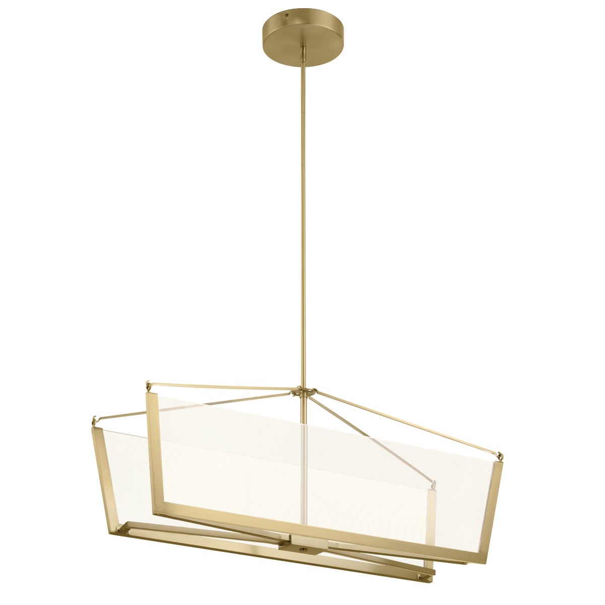 Quintiesse Calters LED Isle Pendant - Campagne Gold