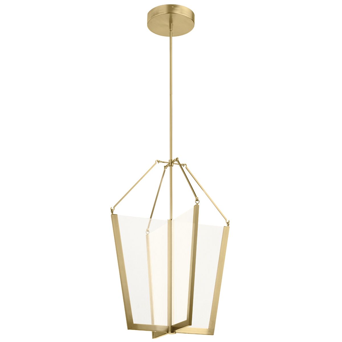 Quintiesse Calters Large LED Foyer Pendant - Champagne Gold