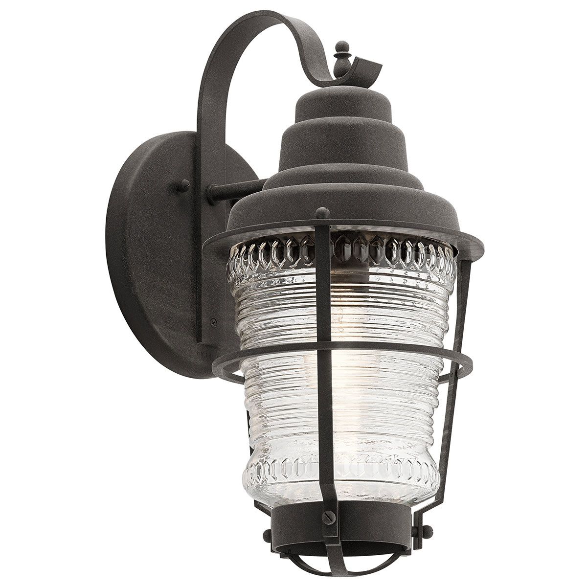 Quintiesse Chance Harbor Single Medium IP44 Wall Lantern - Weathered Zinc