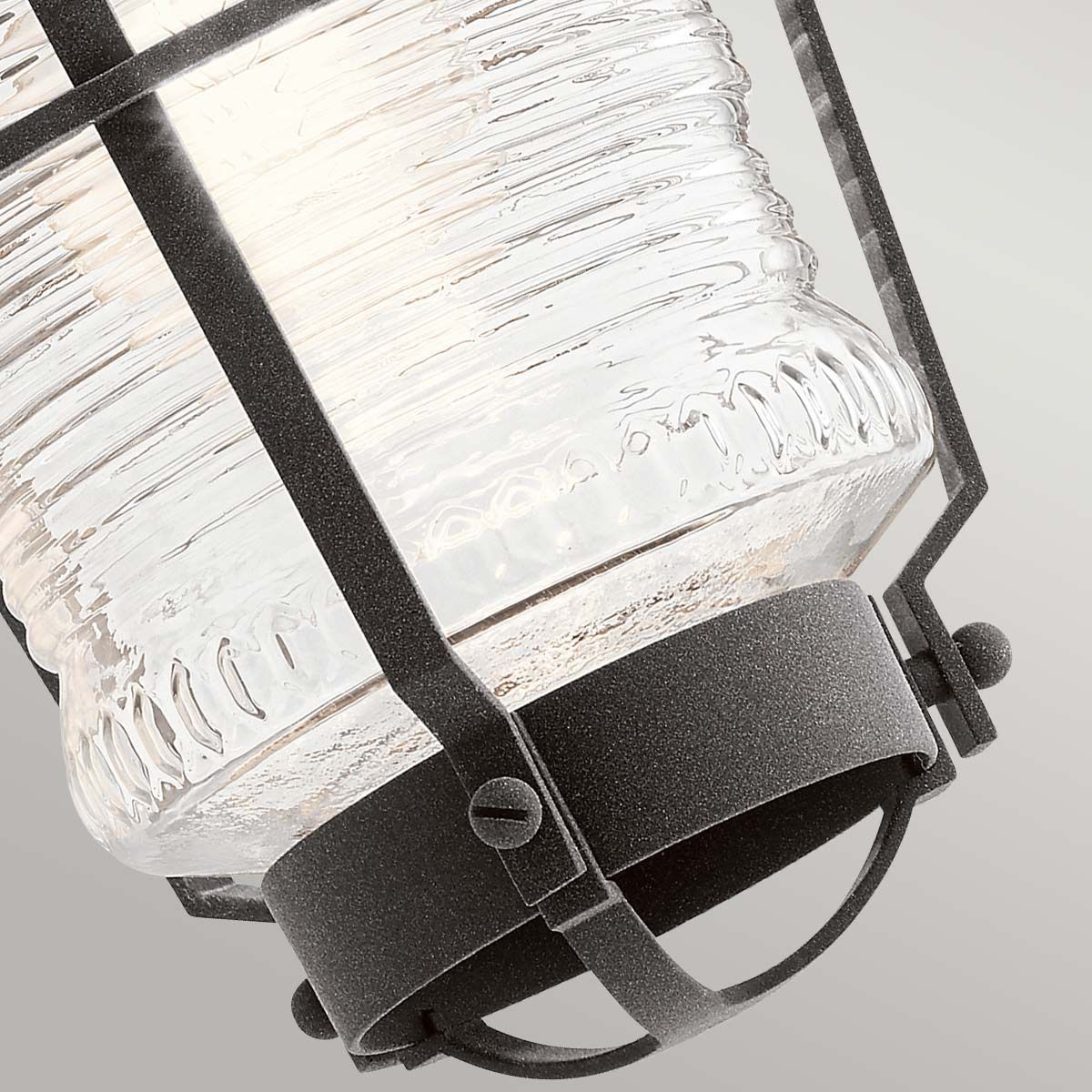 Quintiesse Chance Harbor Single Small IP44 Wall Lantern - Weathered Zinc