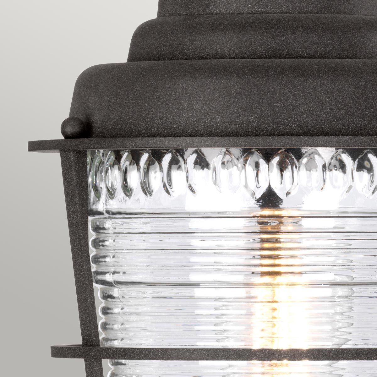 Quintiesse Chance Harbor Single Pedestal Lantern - Weathered Zinc