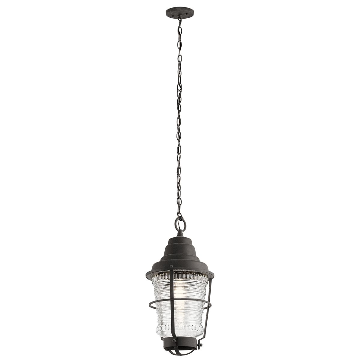Quintiesse Chance Harbor Single Chain Lantern - Weathered Zinc