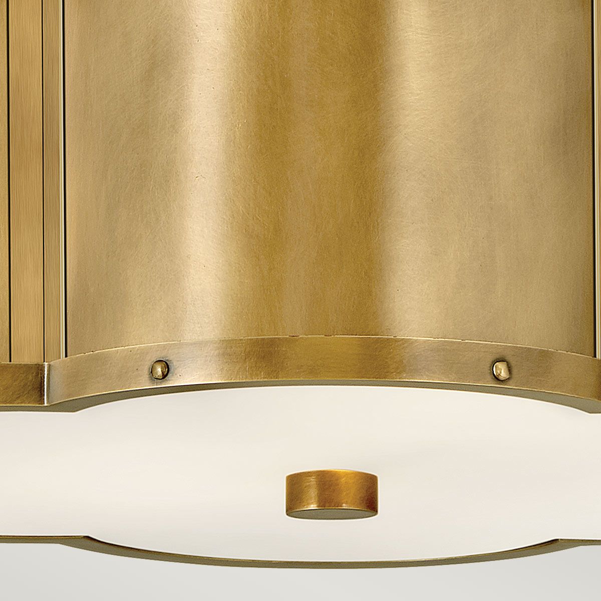 Quintiesse Chance 2 Light Semi-Flush Fitting - Heritage Brass