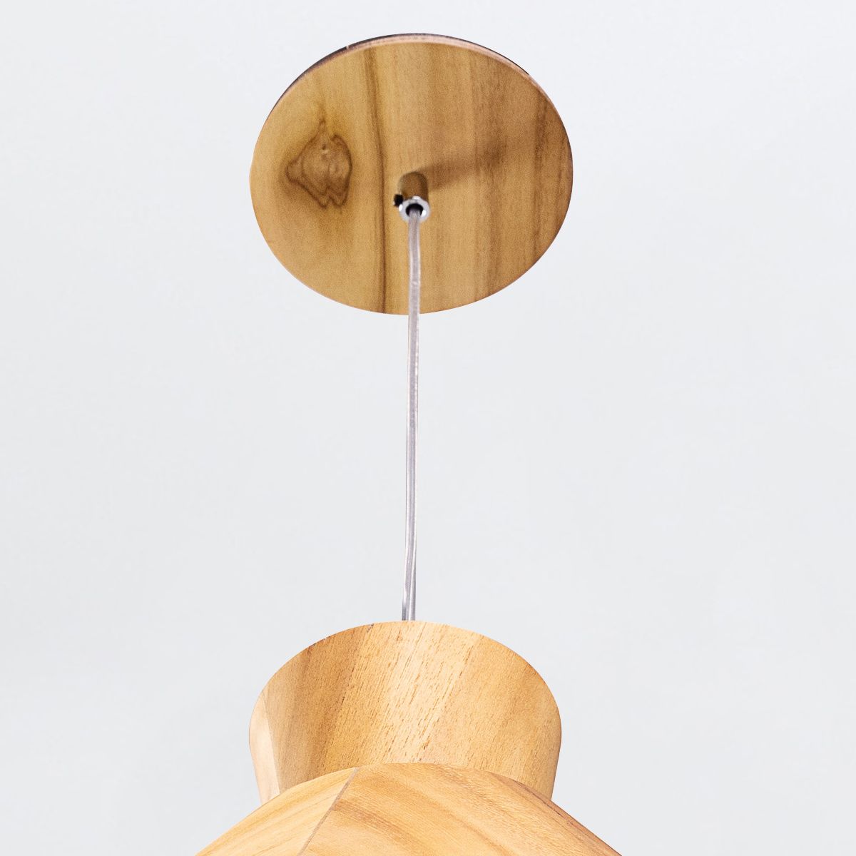 Quintiesse Conical Pendant Light - Teak Veneer