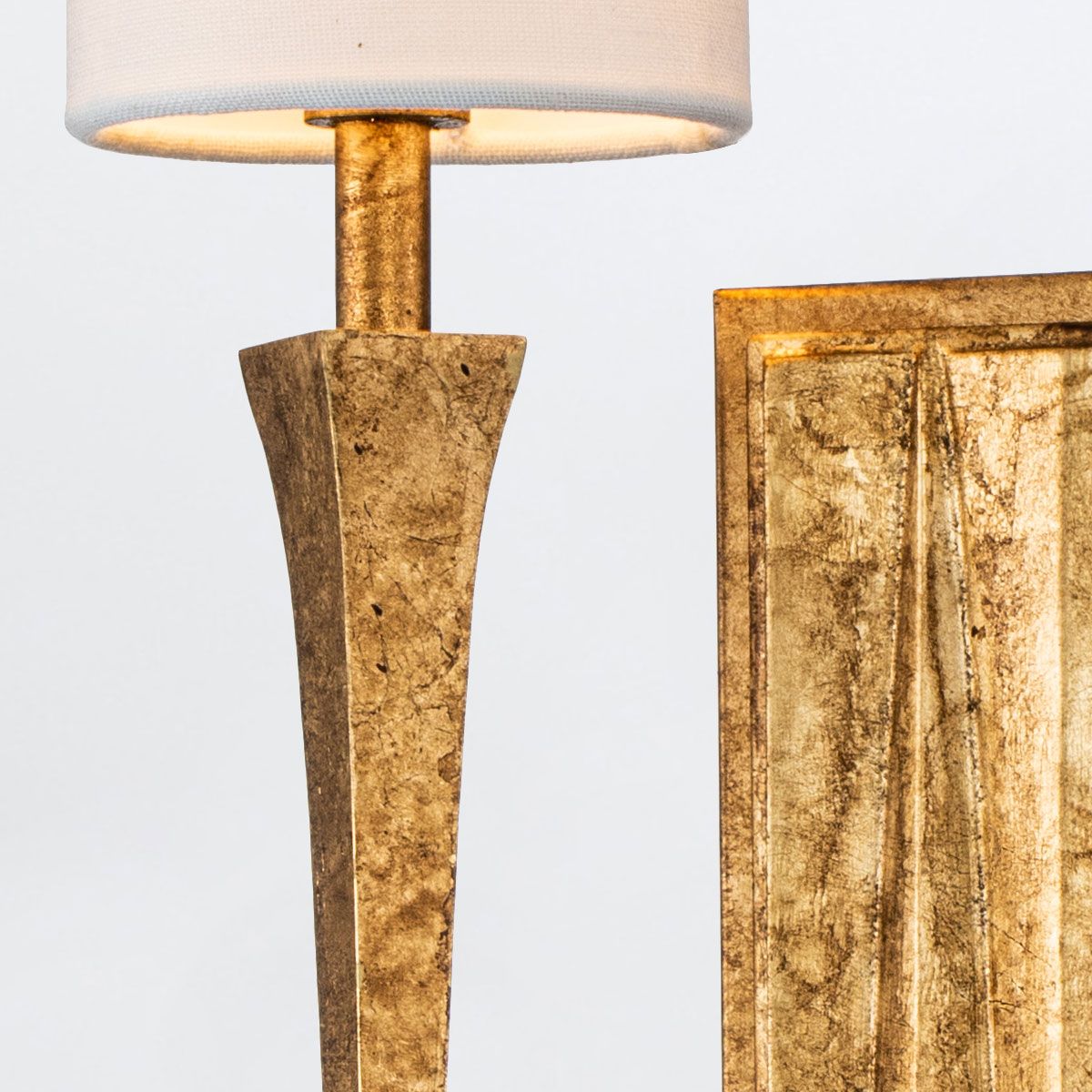 Quintiesse Crest 2 Light Wall Light - Gold Leaf