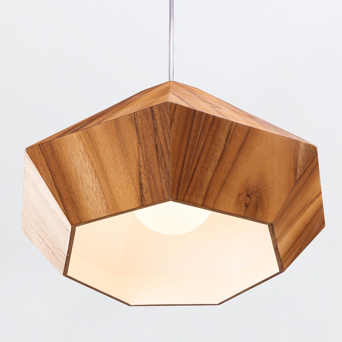 Quintiesse Diamond Pendant Light - Teak Veneer