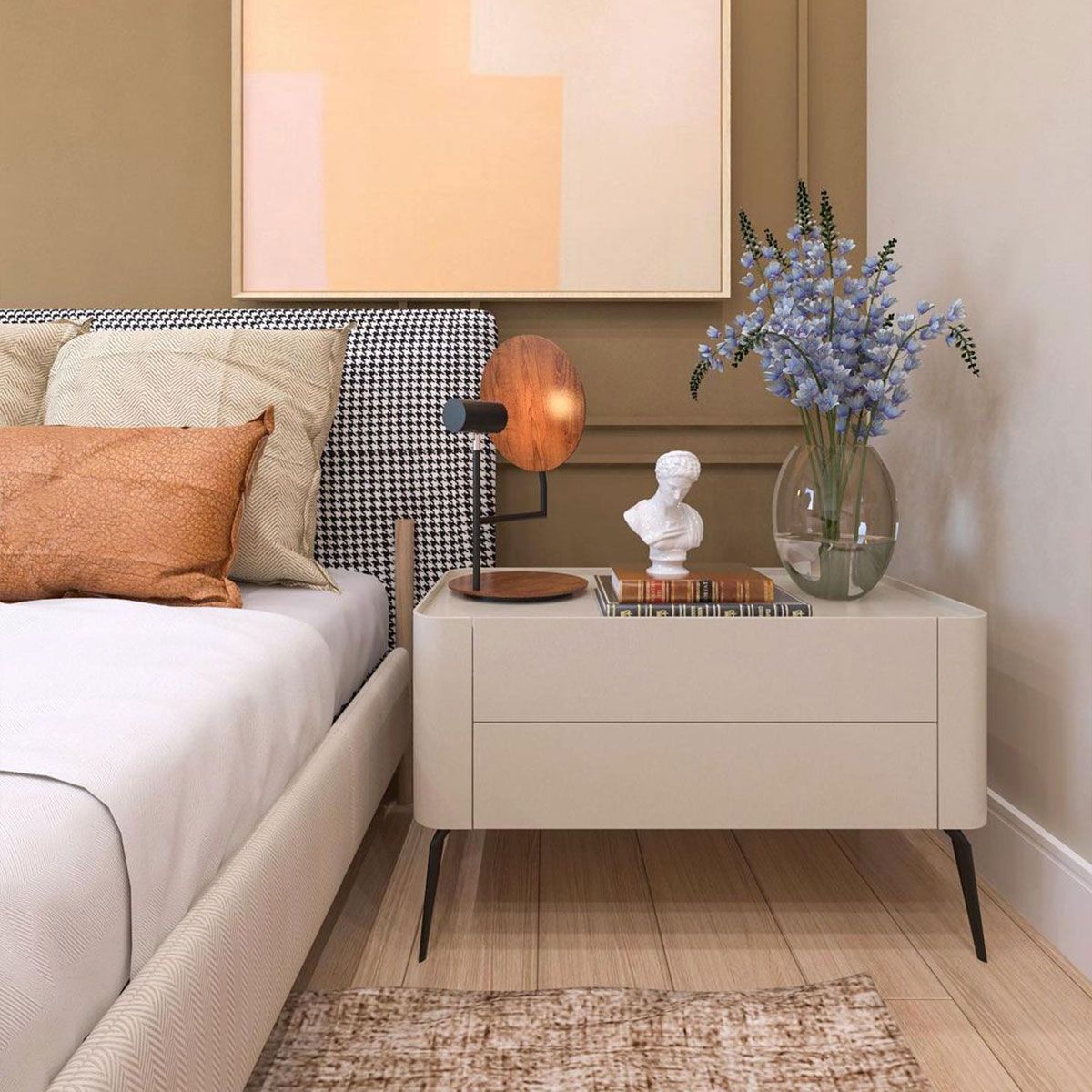 Quintiesse Dot Table Lamp - Teak Veneer
