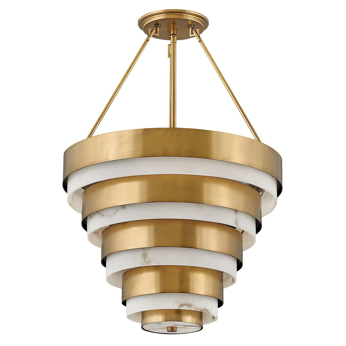 Quintiesse Echelon 4 Light Pendant - Heritage Brass