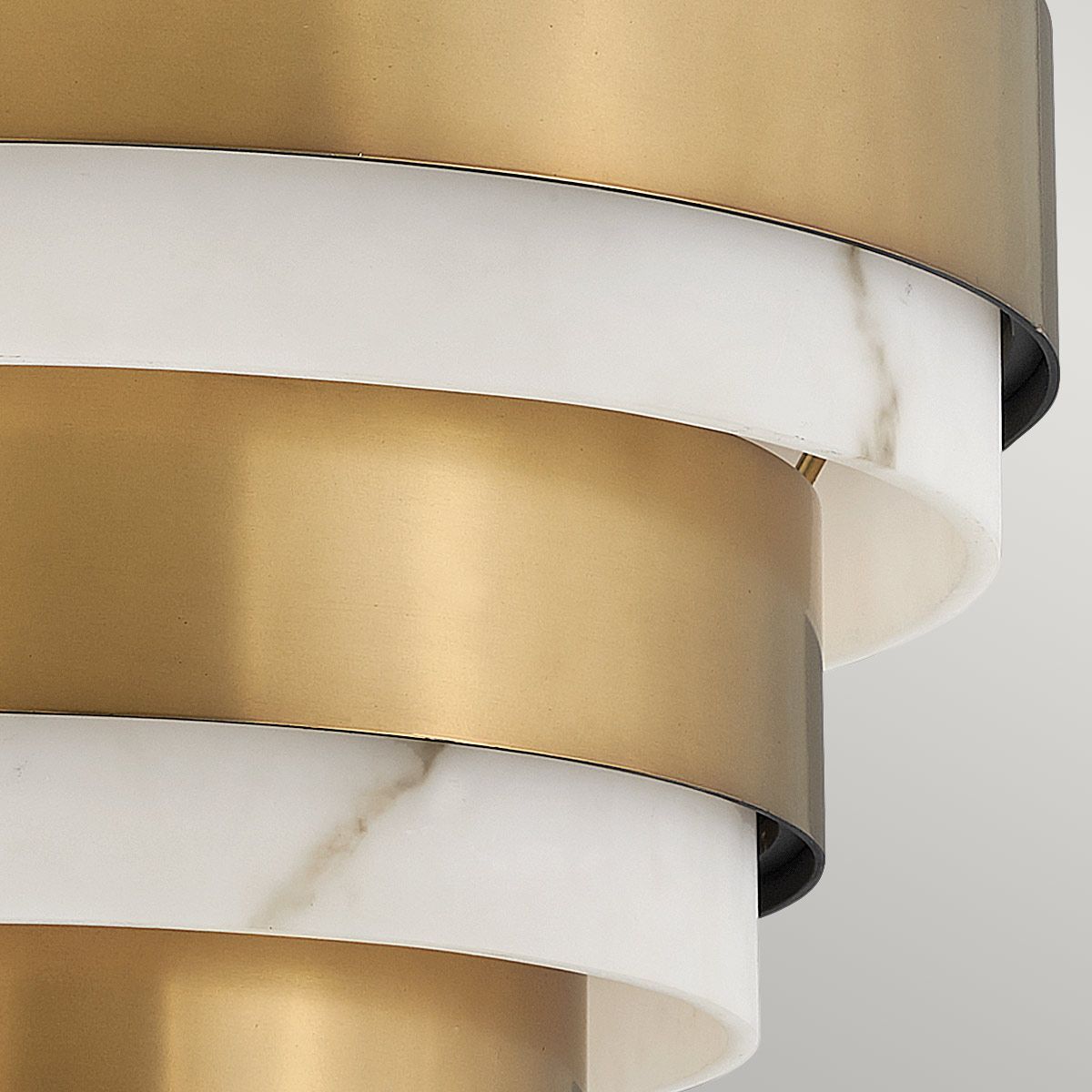 Quintiesse Echelon 3 Light Semi-Flush Fitting - Heritage Brass