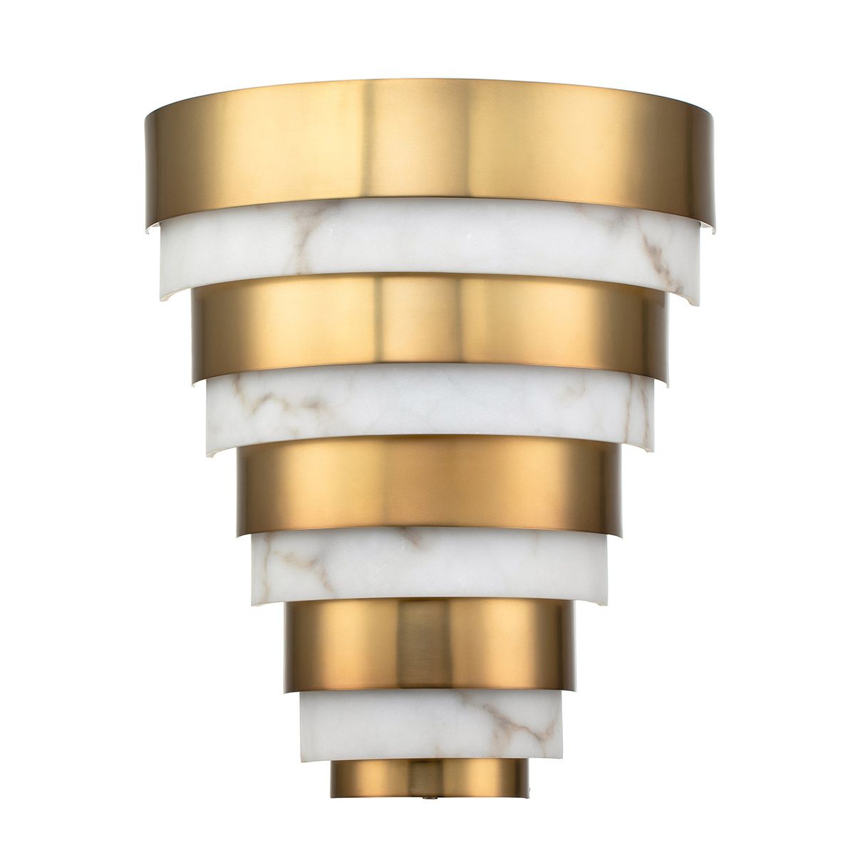 Quintiesse Echelon LED Wall Light - Heritage Brass