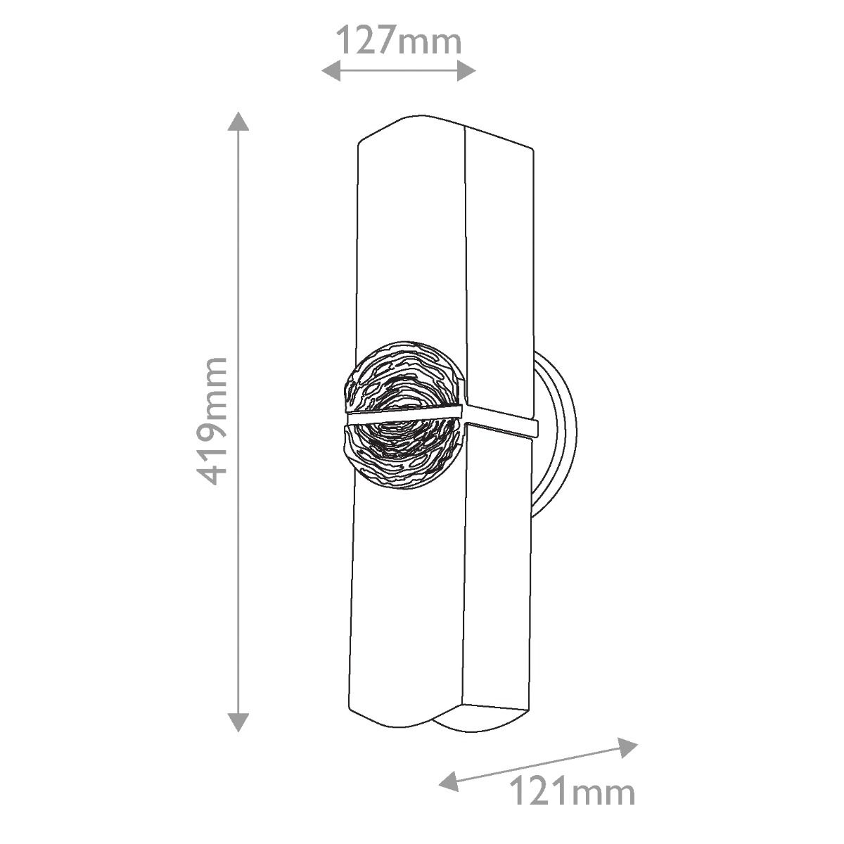 Quintiesse Elan 2 Light Wall Light - Gold Leaf