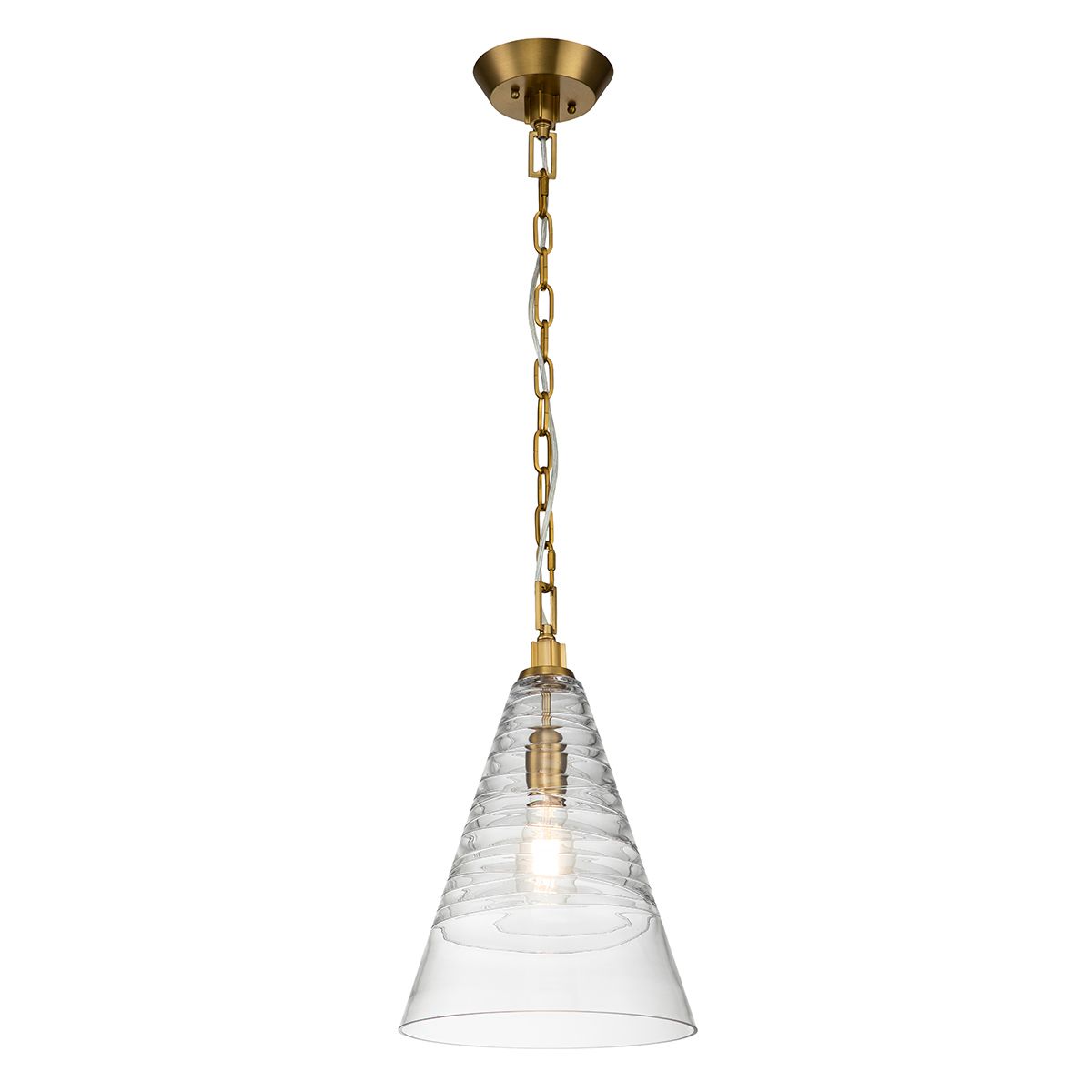 Quintiesse Elmore Single Pendant - Burnished Brass