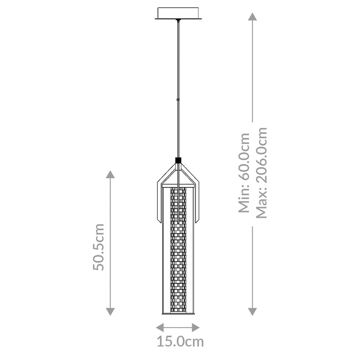 Quintiesse Espada Pendant - Polished Chrome