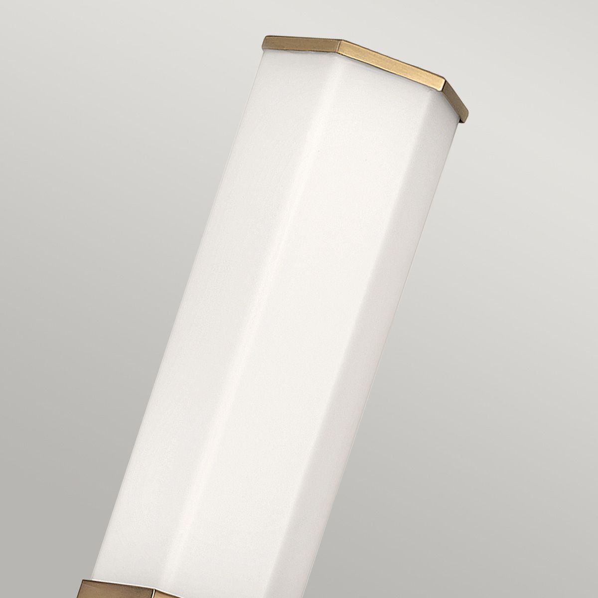 Quintiesse Facet Single LED Bathroom Wall Light - Heritage Brass