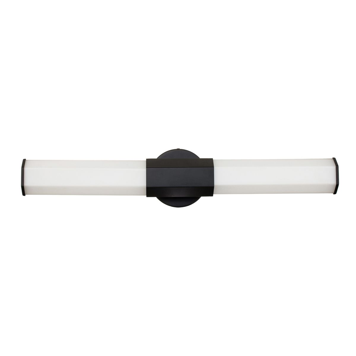 Quintiesse Facet Dual LED Bathroom Wall Light - Matt Black