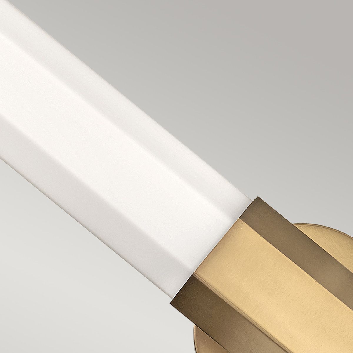 Quintiesse Facet Dual LED Bathroom Wall Light - Heritage Brass