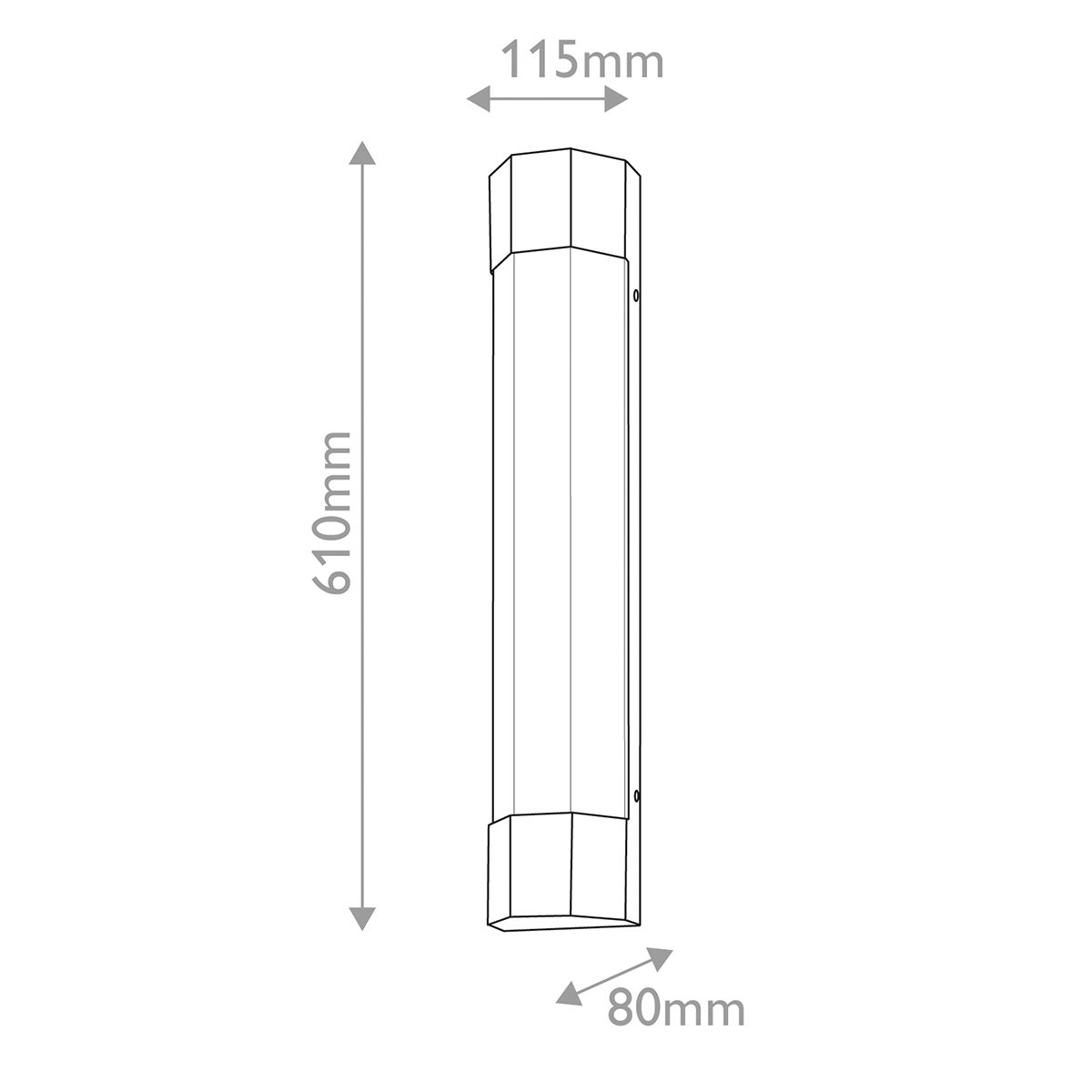 Quintiesse Facet Large LED Wall Light - Heritage Brass