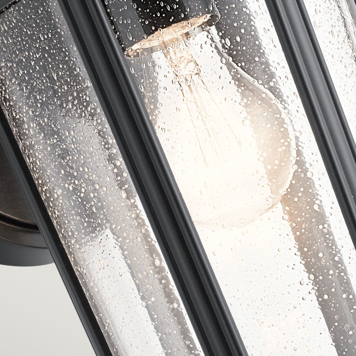 Quintiesse Fairfield Single Large Wall Lantern - Black