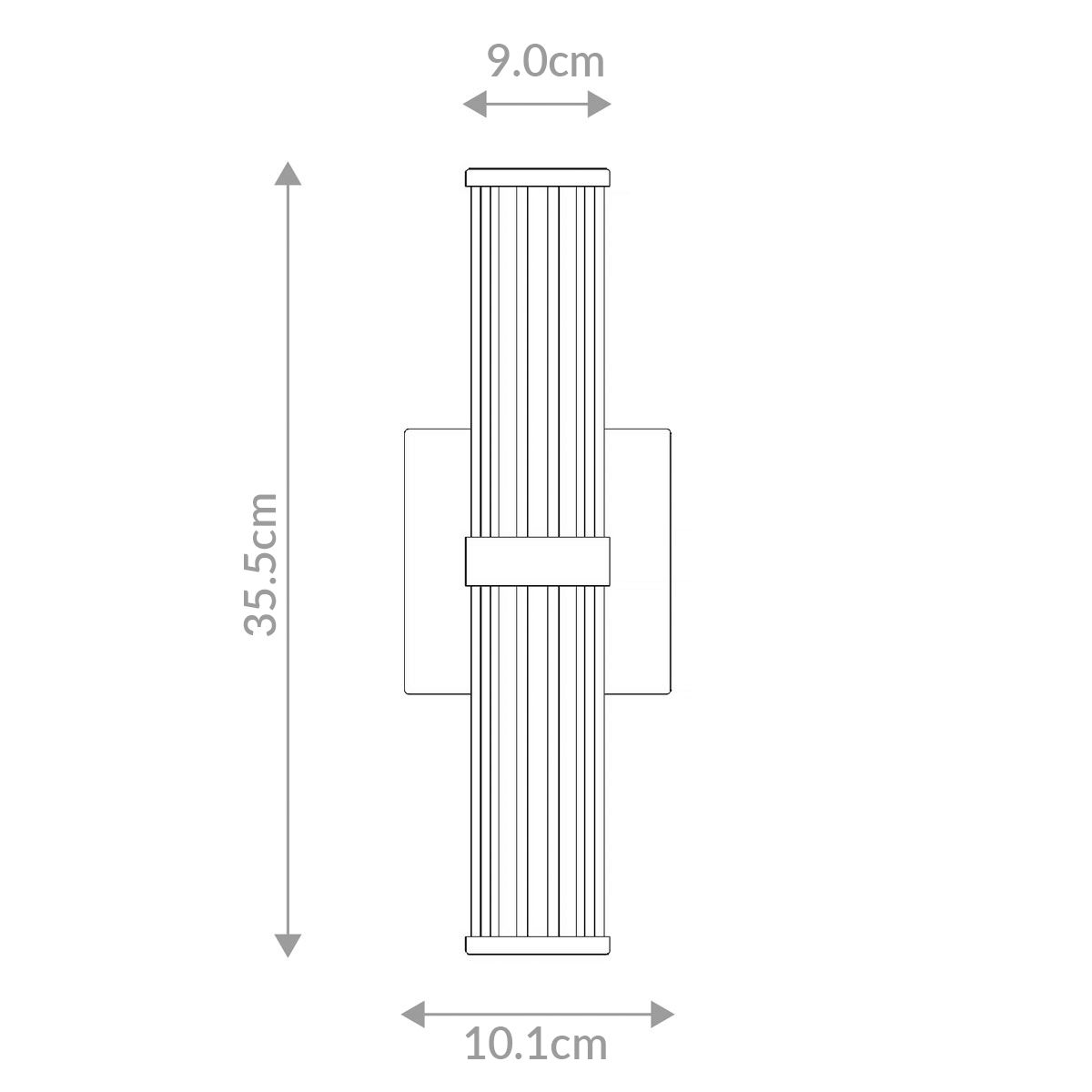 Quintiesse Fayton Small LED Wall Light - Matte Black