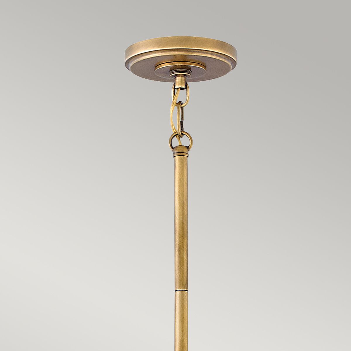 Quintiesse Fletcher 3 Light Pendant - Aged Zinc with Heritage Brass