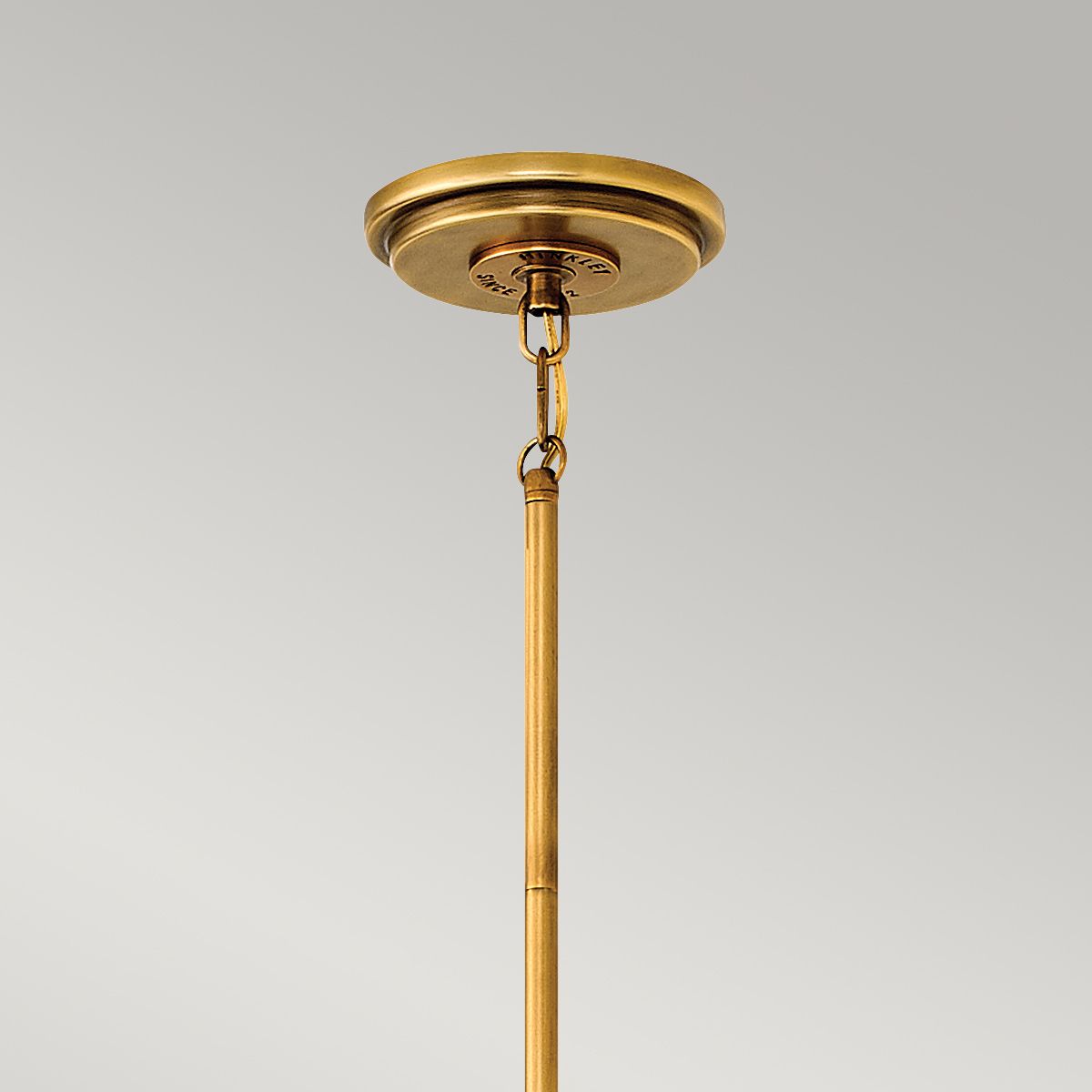 Quintiesse Fletcher 2 Light Pendant - Aged Zinc with Heritage Brass
