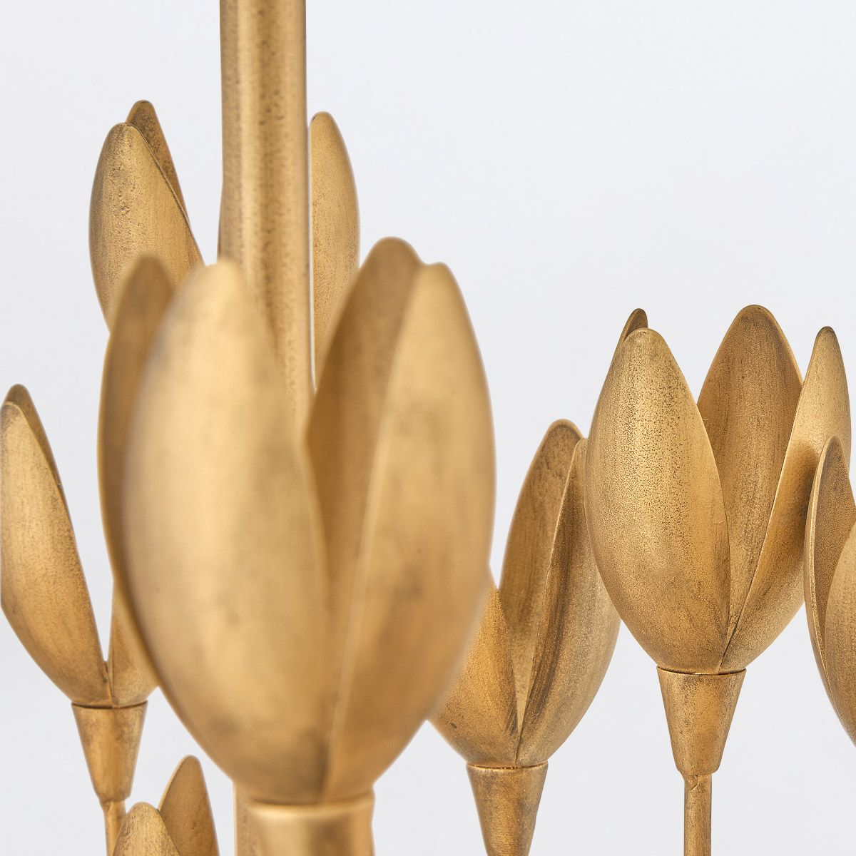 Quintiesse Flora 10 Light Linear Chandelier - Burnished Gold