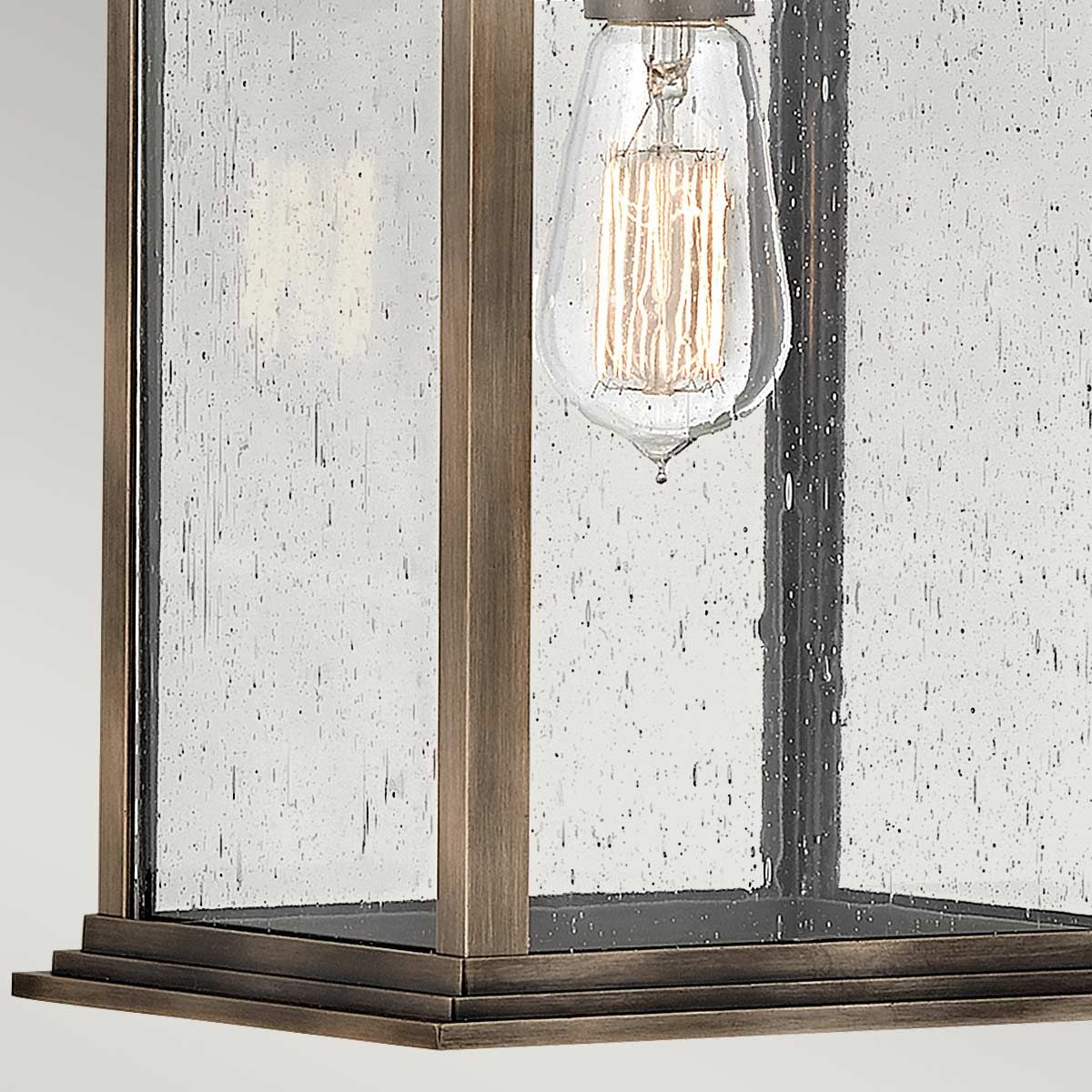 Quintiesse Grant Single Large Wall Lantern - Burnished Bronze