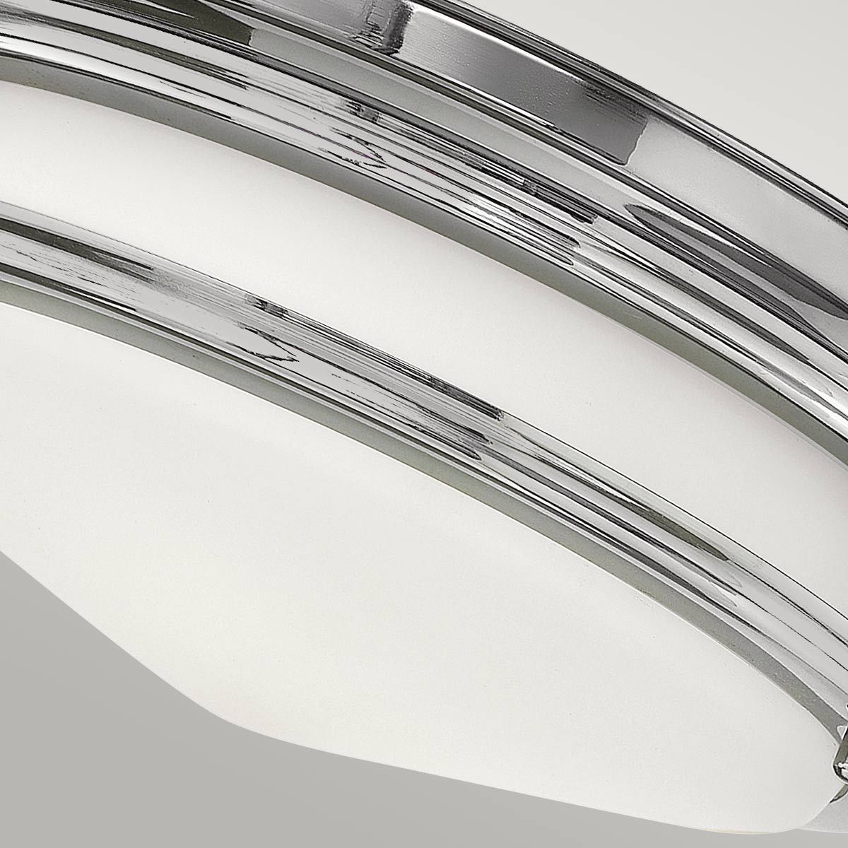 Quintiesse Hadrian 2 Light Bathroom Flush Fitting - Opal Glass - Chrome