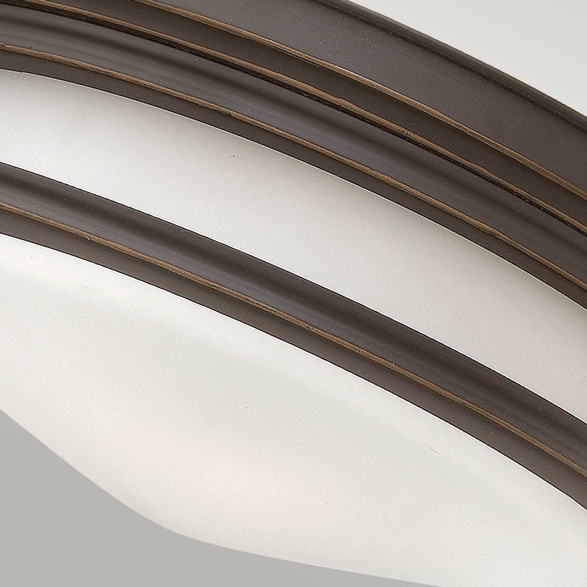 Quintiesse Hadrian 2 Light Bathroom Flush Fitting - Opal Glass - Oil Rubbed Bronze