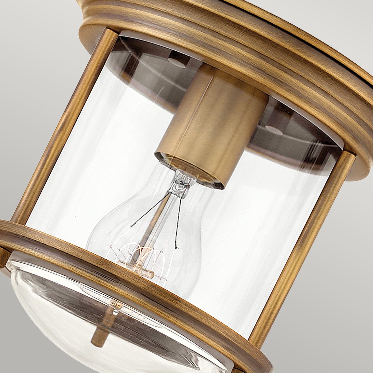Quintiesse Hadrian Single Bathroom Flush Fitting - Clear Glass - Brushed Bronze