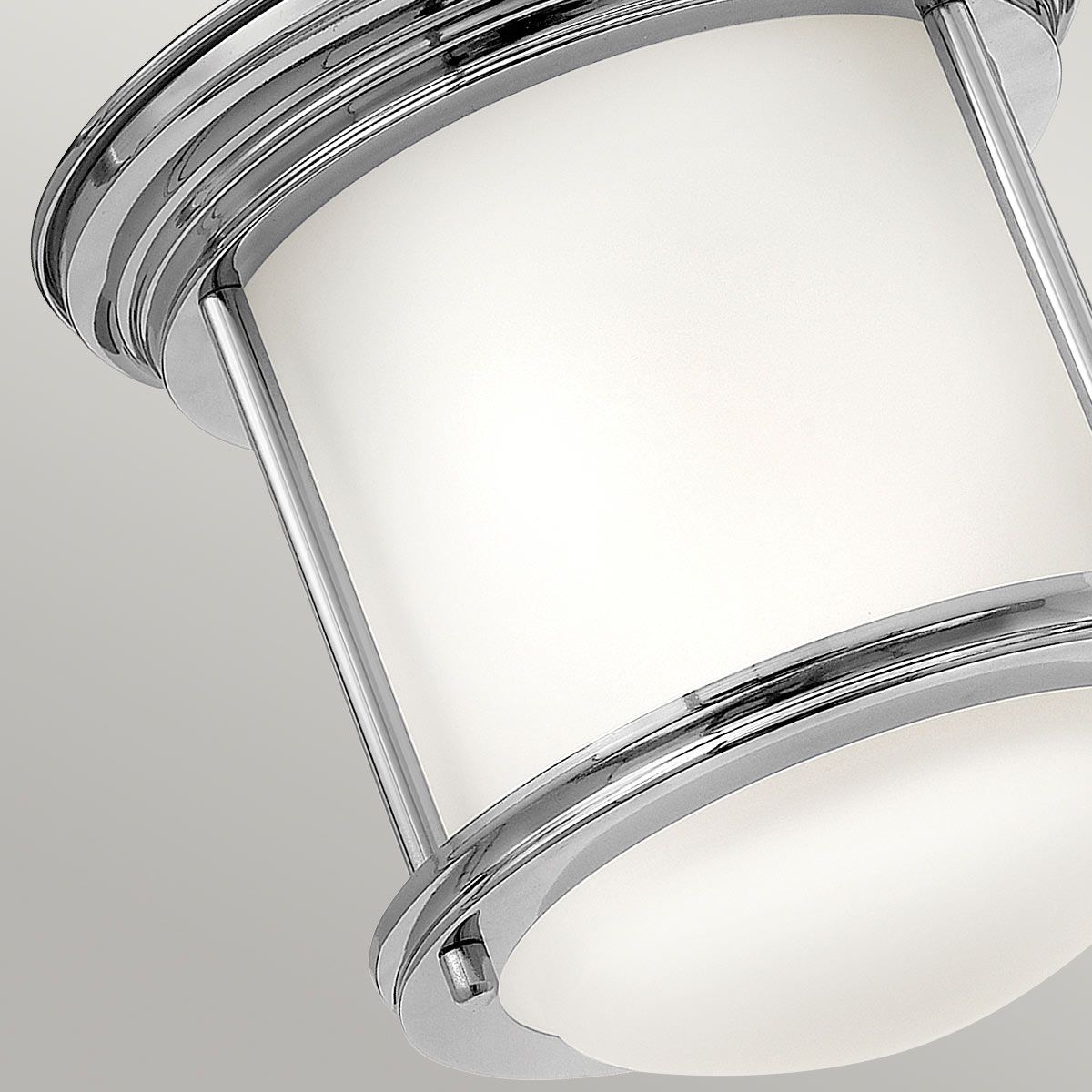 Quintiesse Hadrian Single Bathroom Flush Fitting - Opal Glass - Chrome