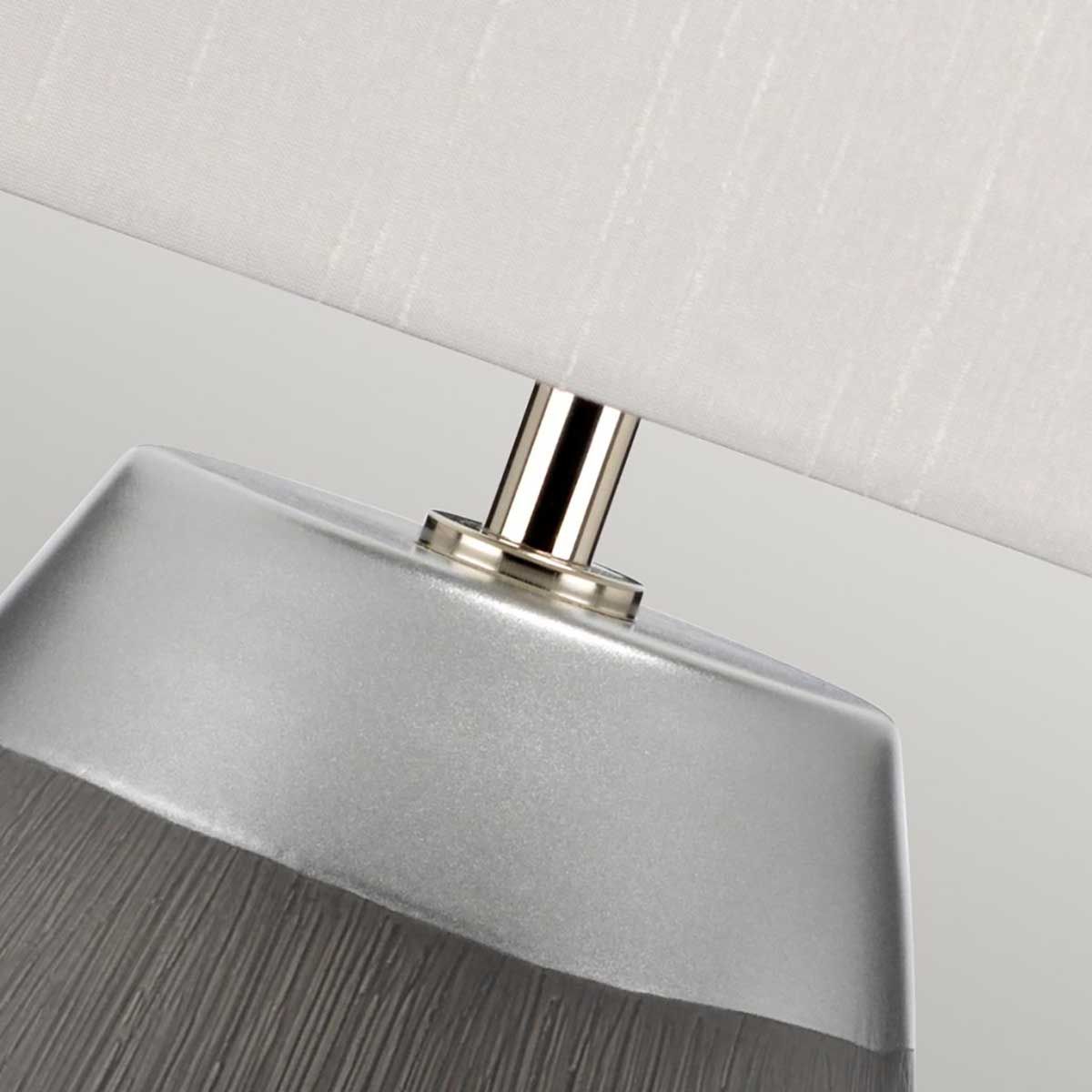 Quintiesse Harrow Single Table Lamp - Silver
