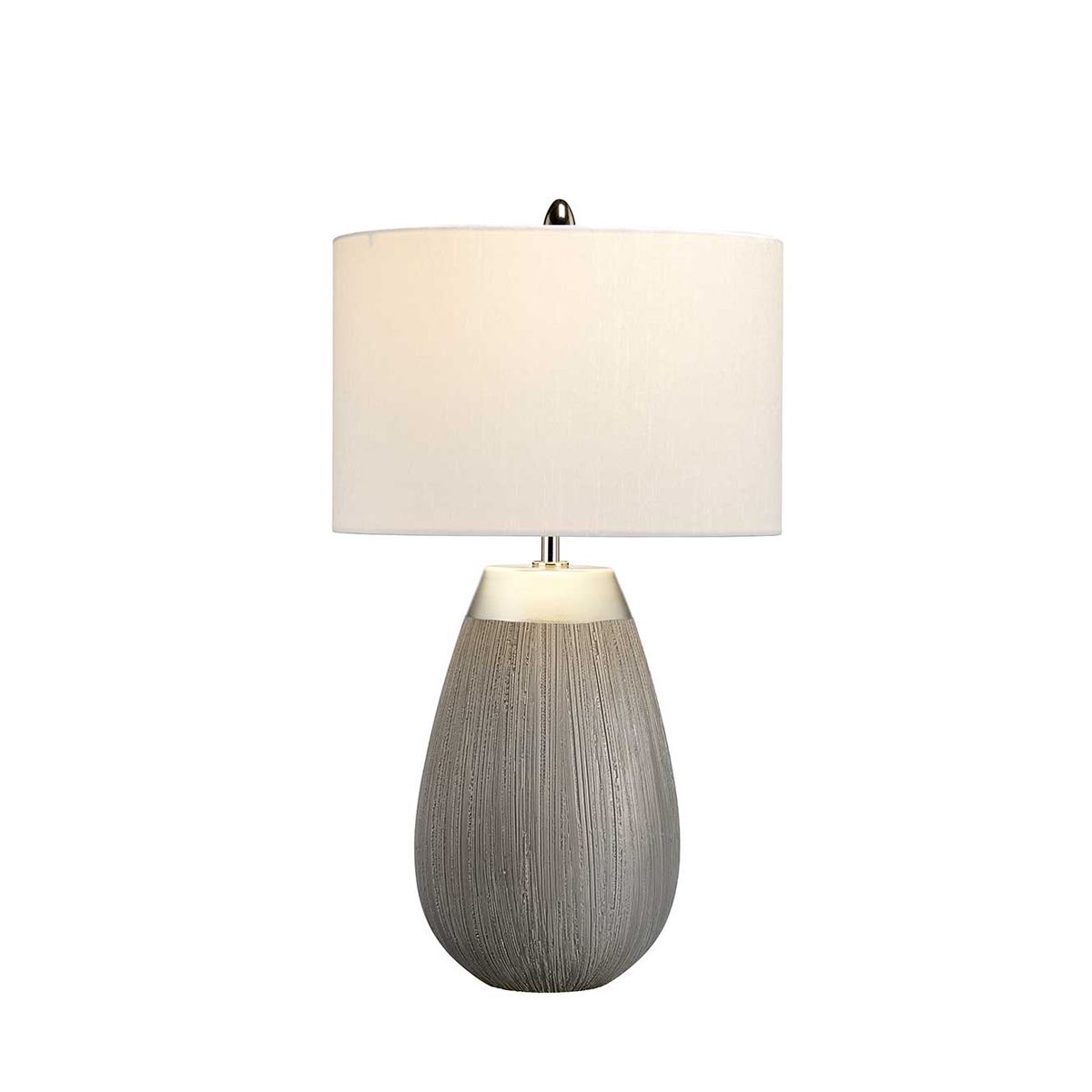 Quintiesse Harrow Single Table Lamp - Silver
