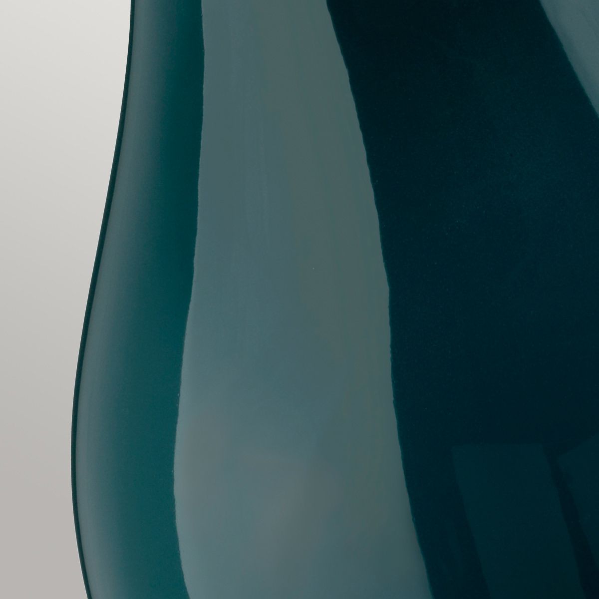 Quintiesse Havering Single Table Lamp - Azure-Turquoise with Aged Brass