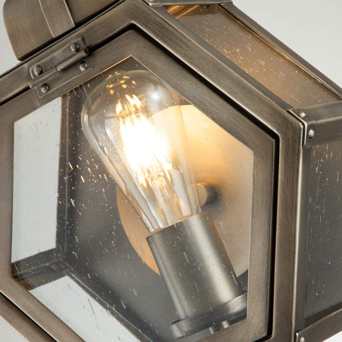 Quintiesse Heath Single Small Wall Lantern - Burnished Bronze