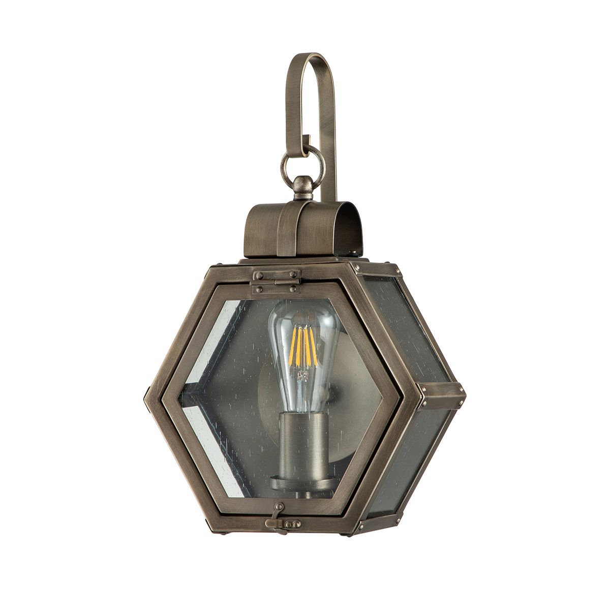 Quintiesse Heath Single Small Wall Lantern - Burnished Bronze