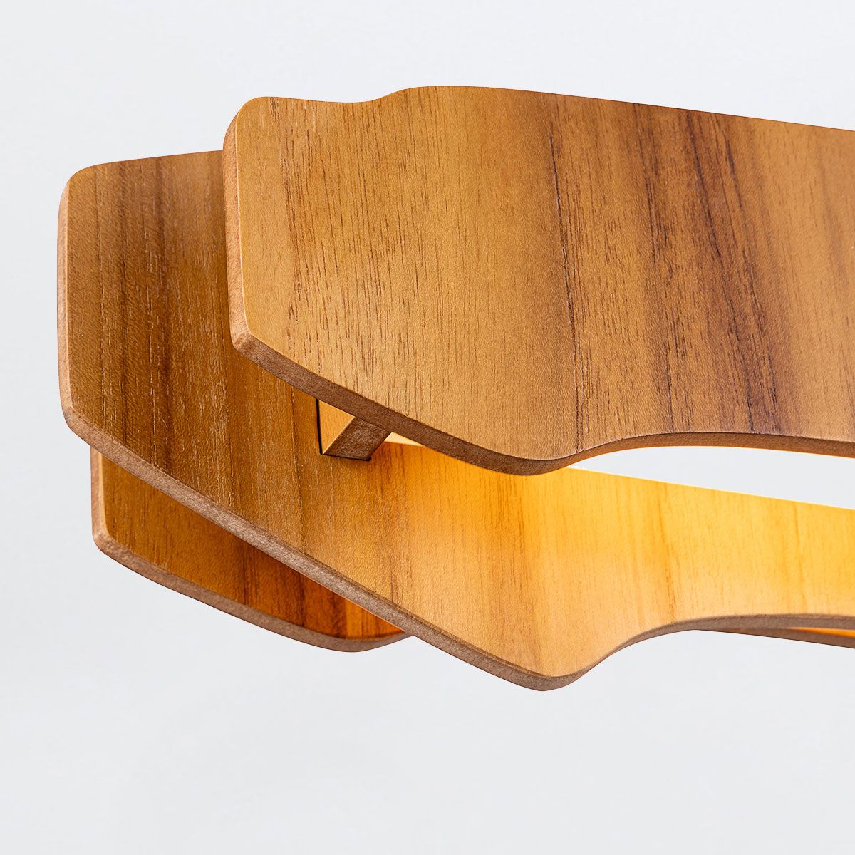 Quintiesse Horizon LED Linear 140cm Pendant - Teak Veneer