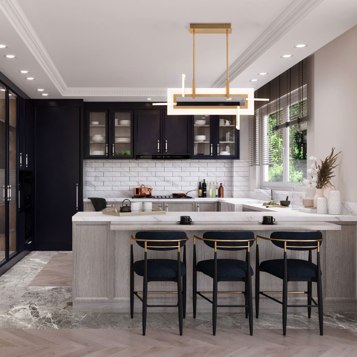 Quintiesse Inizio Linear Pendant Small - Matte Gold
