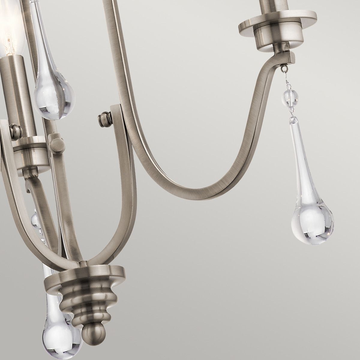 Quintiesse Karlee 3 Light Chandelier - Classic Pewter