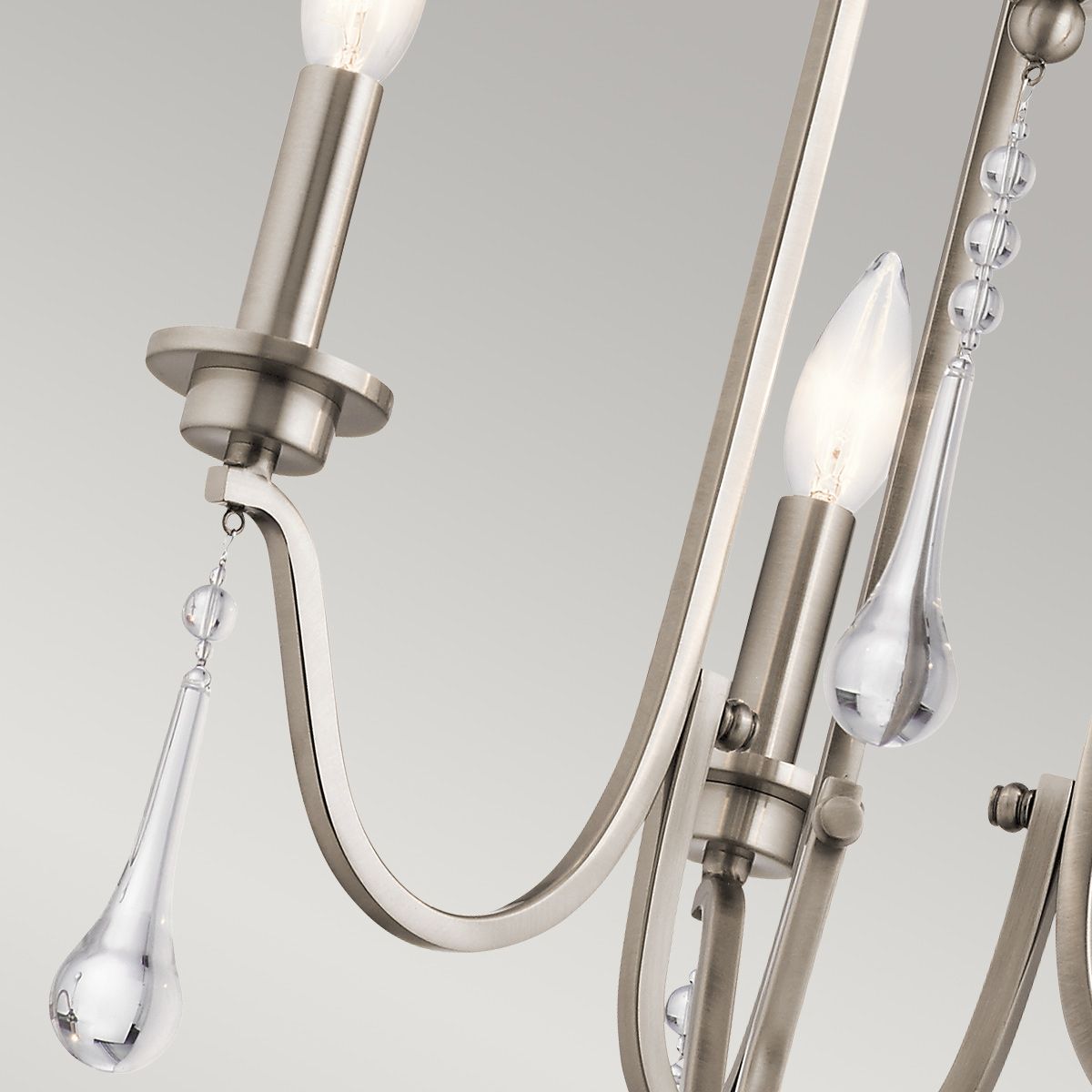 Quintiesse Karlee 3 Light Chandelier - Classic Pewter