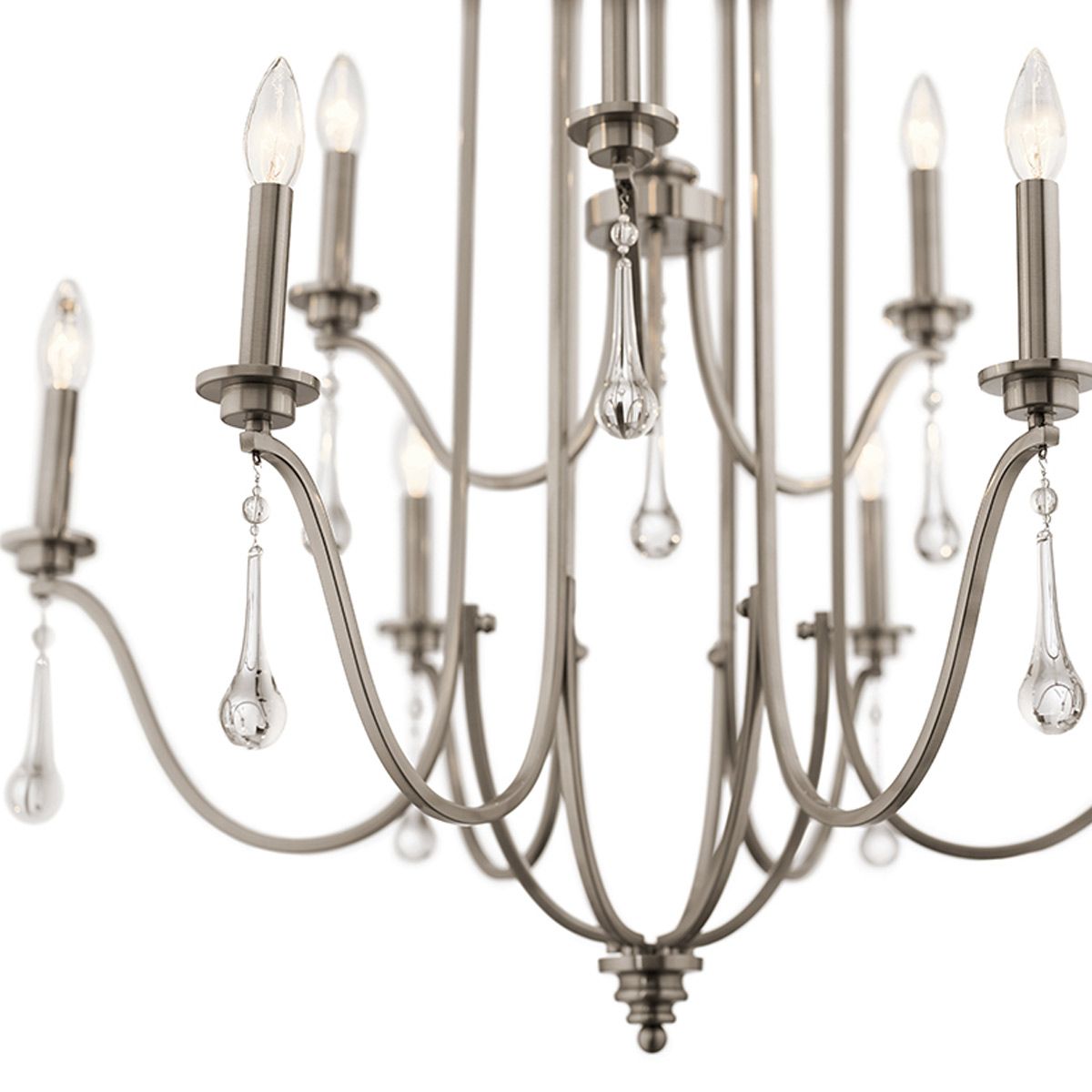 Quintiesse Karlee 9 Light Chandelier - Classic Pewter