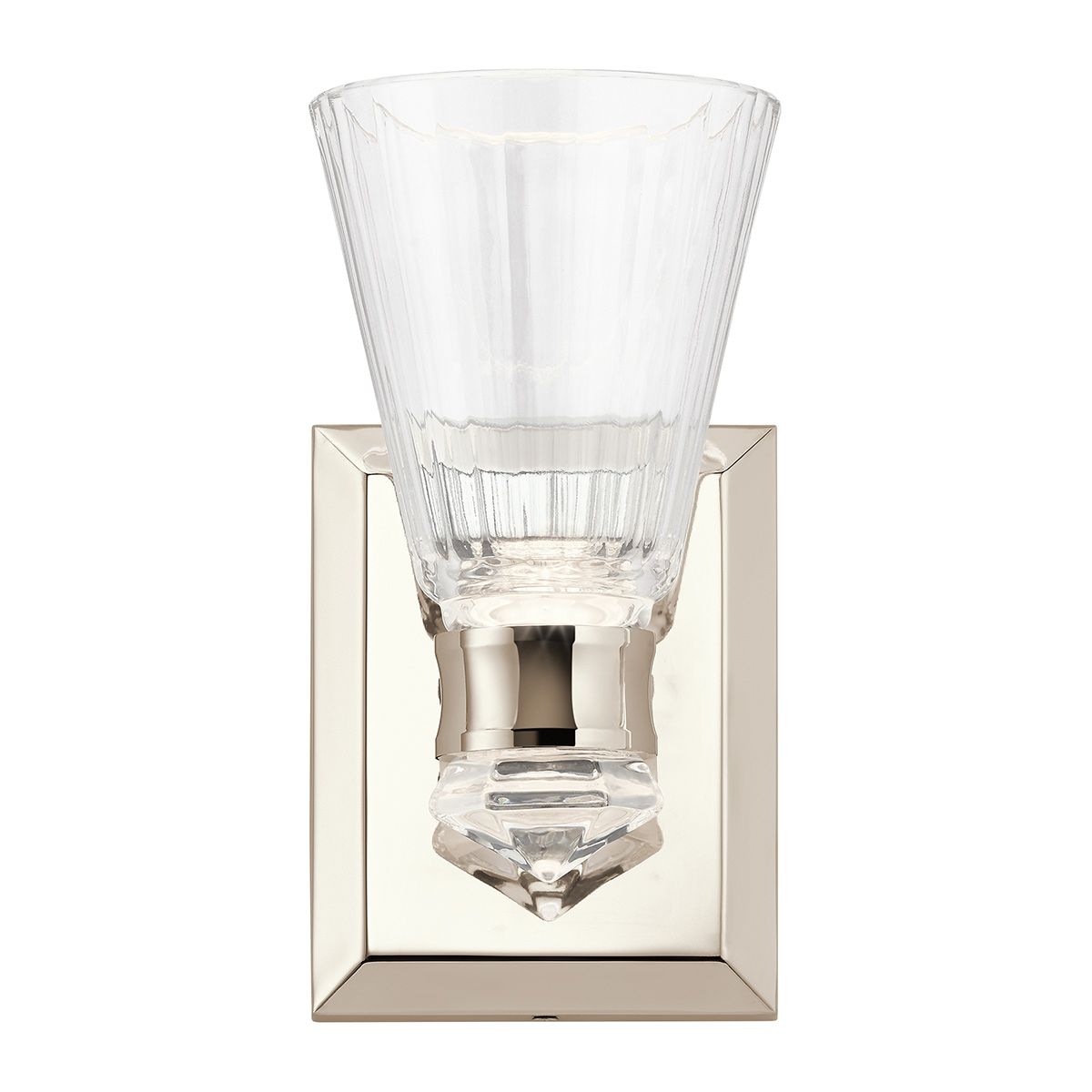 Quintiesse Kayva LED 1 Arm Dual-lit Bathroom Wall Light - Polished Nickel