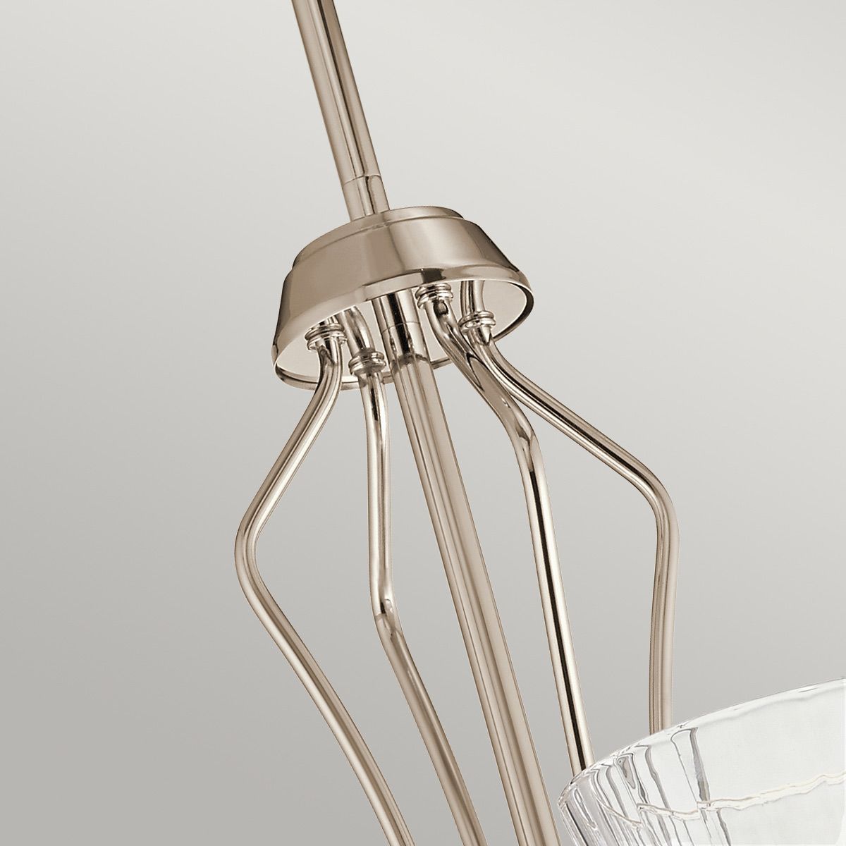 Quintiesse Kayva LED 9 Light 4 Arm Chandelier - Polished Nickel