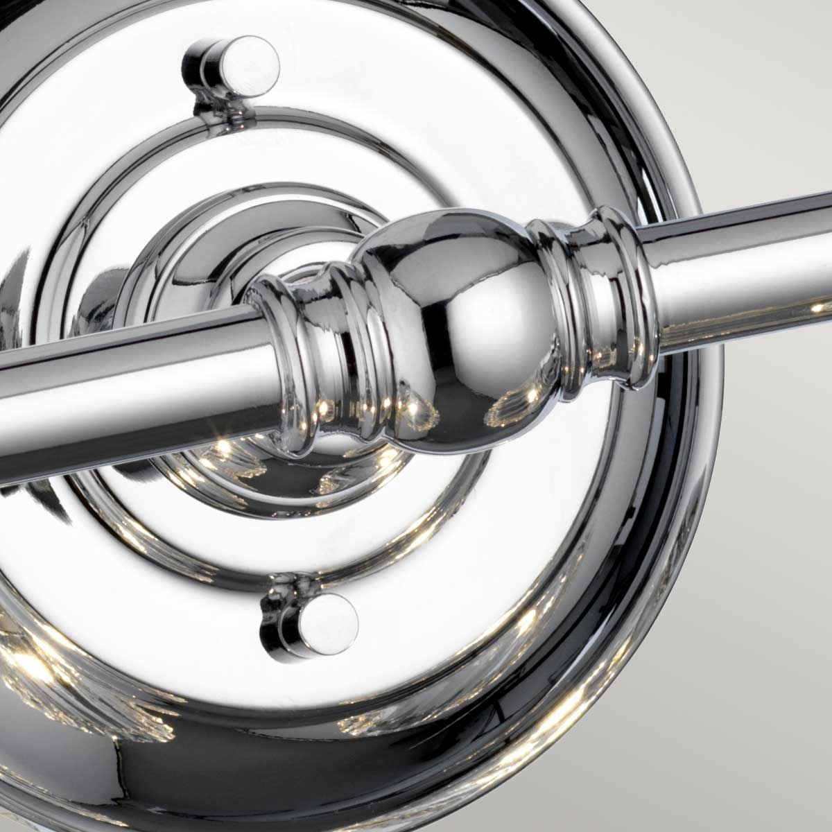 Quintiesse Keynes 2 Light Bathroom Wall Light - Polished Chrome