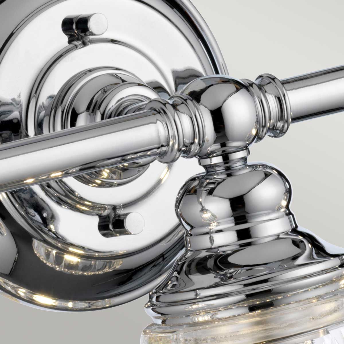 Quintiesse Keynes 3 Light Bathroom Wall Light - Polished Chrome