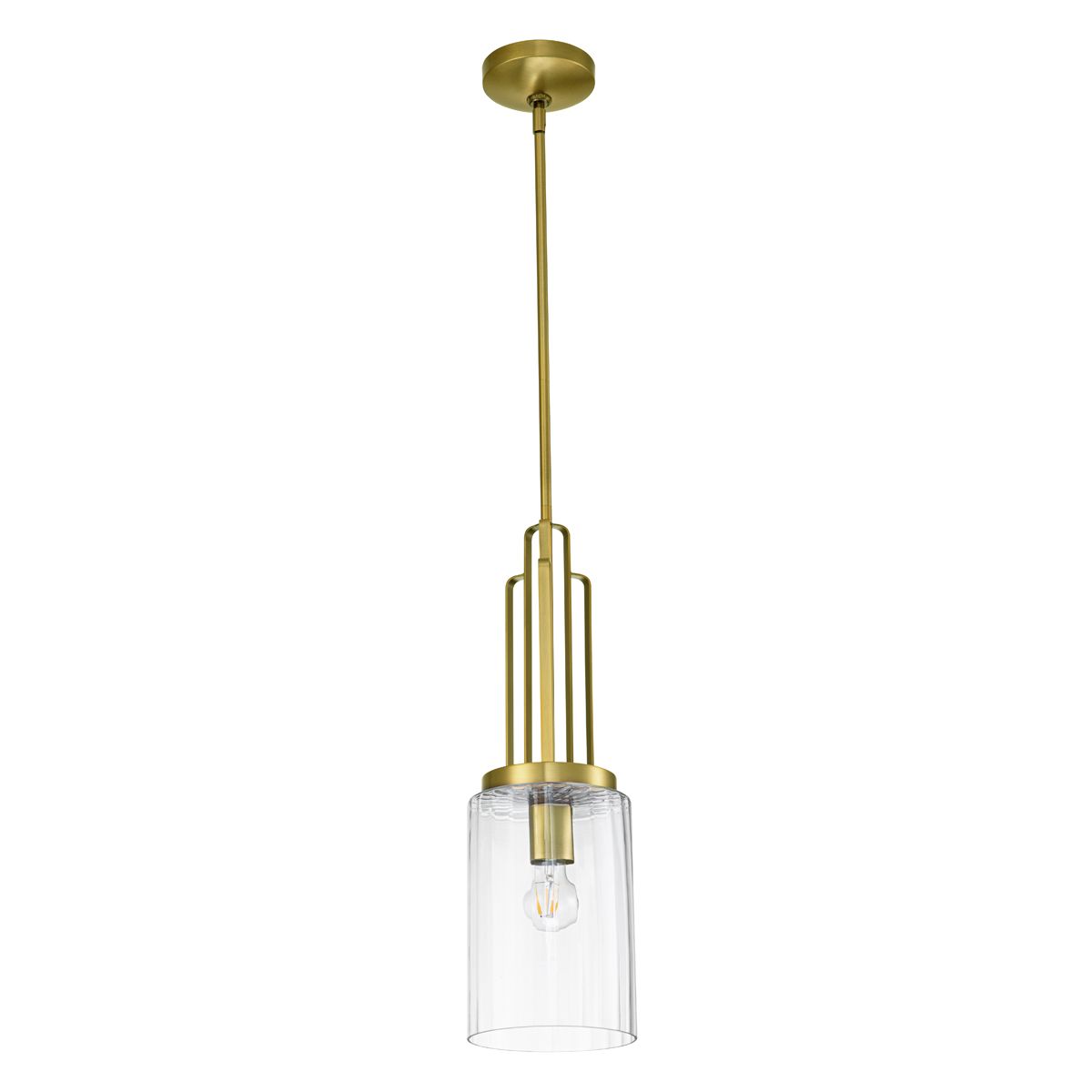 Quintiesse Kimrose Single Mini Pendant - Brushed Natural Brass